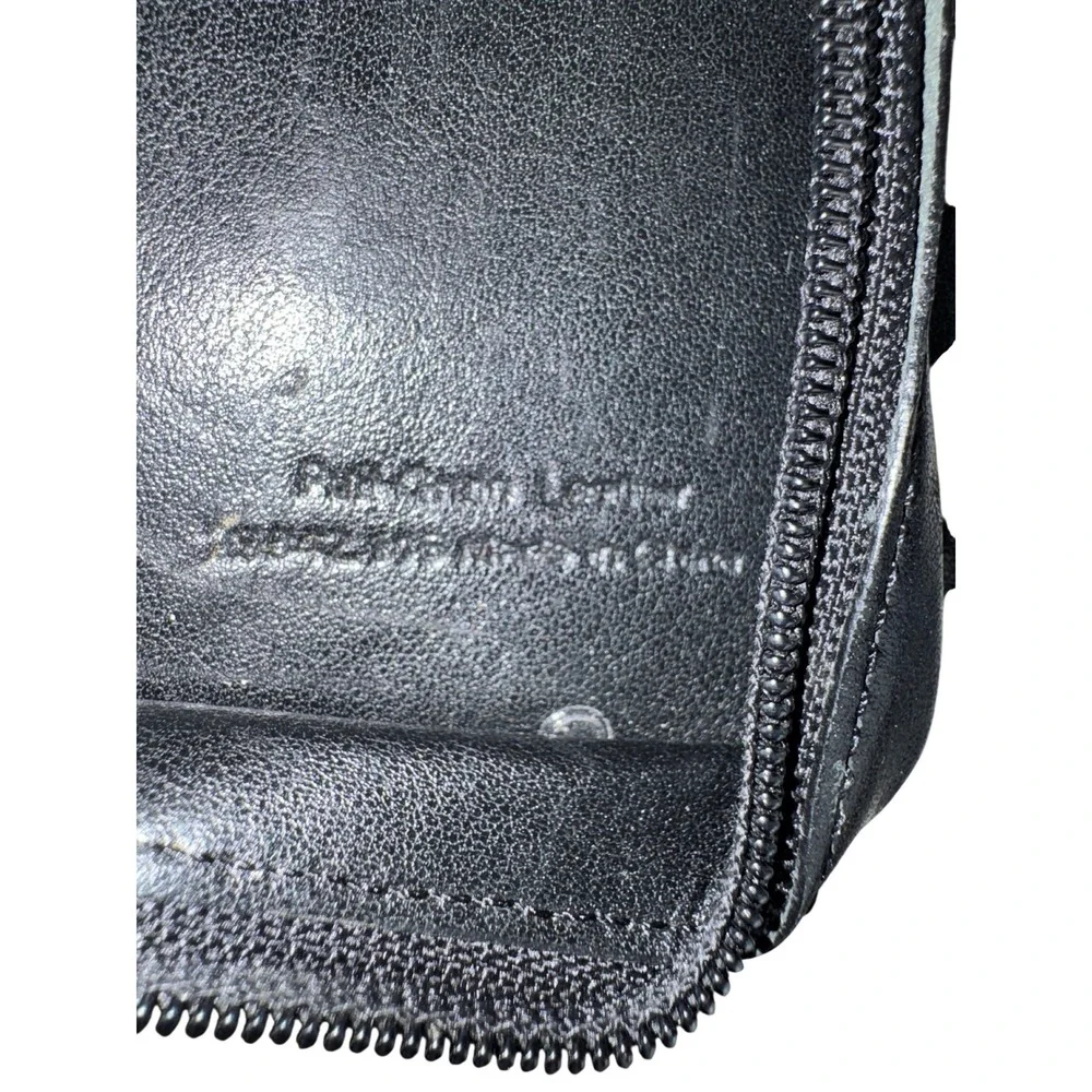 Franklin Covey Black Leather 7 Ring Zippered Planner Organizer Professional